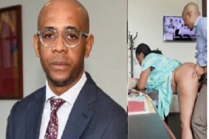 Viral Video of Equatorial Guinea man chopping Married Lady In Office