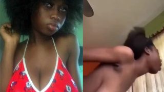 Slim Naija babe with long boobs fucked up